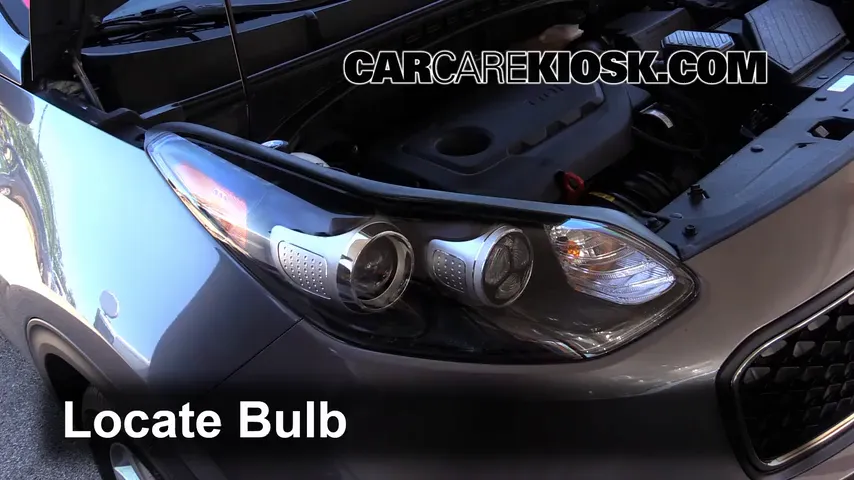 2017 Kia Sportage LX 2.4L 4 Cyl. Lights Headlight (replace bulb)